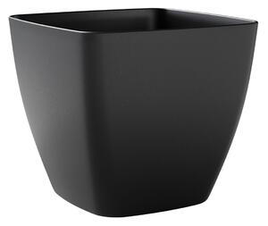 Vaso Quadrato Indoor e Outdoor Tera Ceylon Kit Ash Ø30 cm in Plastica Antracite