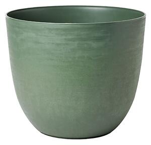 Vaso Rotondo Indoor e Outdoor Tera con Riserva D'acqua Over Forest Ø28 cm in Plastica Verde
