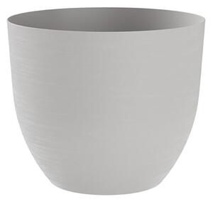 Vaso Rotondo Indoor e Outdoor Tera con Riserva D'acqua Over Cloud Ø28 cm in Plastica Grigio Chiaro