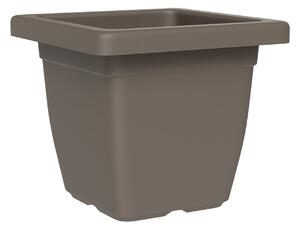 Vaso Quadrato Indoor e Outdoor Tera Nazca Sand 32x32 cm in Plastica Riciclata Sabbia
