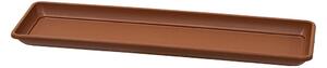 Sottovaso Rettangolare per Vaso a Cassettone Tera Tora Saucer Clay 57x22 cm in Plastica Argilla