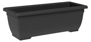 Vaso Rettangolare a Cassettone Indoor e Outdoor Tera Tora Ash 60x25 cm in Plastica Antracite