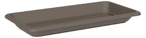 Sottovaso Rettangolare per Vaso a Cassetton Terae Tikal Saucer Sand 50x28 cm in Plastica Sabbia