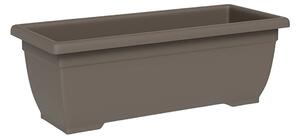 Vaso Rettangolare a Cassettone Indoor e Outdoor Tera Tora Sand 60x25 cm in Plastica Sabbia