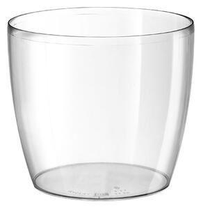Vaso Cachepot Indoor Finitura Lucida Tera Madeira Clear Ø14 cm in Plastica Trasparente