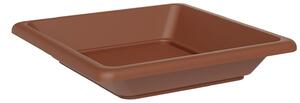 Sottovaso Quadrato per Vaso Tera Nazca Clay 32x32 cm in Plastica Riciclata Argilla
