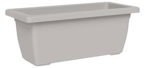Vaso Rettangolare a Cassettone Outdoor Tera Tikal Cloud 85x39 cm in Plastica Grigio Chiaro