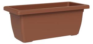 Vaso Rettangolare a Cassettone Outdoor Tera Tikal Clay 52x30 cm in Plastica Argilla