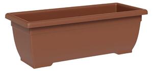 Vaso Rettangolare a Cassettone Indoor e Outdoor Tera Tora Clay 60x25 cm in Plastica Argilla