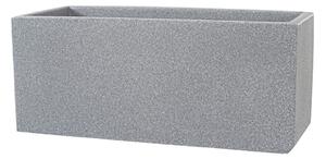 Vaso Rettangolare Indoor e Outdoor Tera Schio Cassa Smoke 79x30 cm in Plastica Grigio