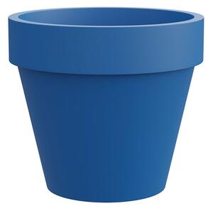 Vaso Rotondo Design Classico Indoor e Outdoor Tera Standard One Deep Sea Ø60,5 cm in Plastica Blu