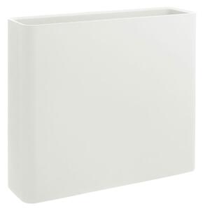 Vaso Rettangolare Indoor e Outdoor Tera Slim Divio Chalk 90x27 cm in Plastica Bianco Gesso