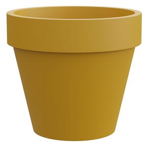 Vaso Rotondo Design Classico Indoor e Outdoor Tera Standard One Moutard Ø60,5 cm in Plastica Giallo Senape