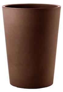 Vaso Rotondo per Piante Grandi Indoor e Outdoor Tera Zamora Bronzo Ø33 cm in Plastica Marrone