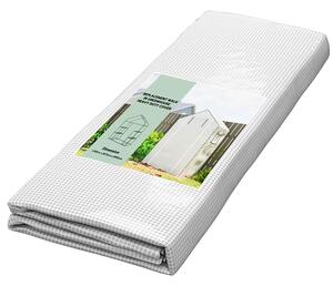 Copertura Serra da Giardino 140x73x190 cm con Porta a Cerniera e Finestre in PE Bianco