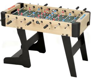 Calcio Balilla Pieghevole con Impugnature Antiscivolo 2 Palline e Segnapunti Verde e color Legno