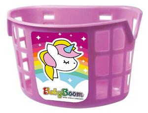 Cestino per Bicicletta per Bambine Design Unicornio Rosa