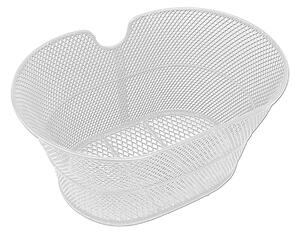 Cestino Bici Anteriore in Metallo Plastificato 38x30x18cm per Citybike Bianco