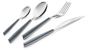 Servizio Set di Posate 24 Pezzi in Acciaio Eme Wave Grigio 432
