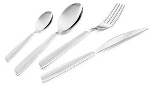 Servizio Set di Posate 24 Pezzi in Acciaio Eme Wave Bianco 19