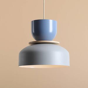 ALDEX Lampada a sospensione Uto, grigio/blu, paralume in metallo