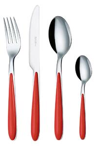 Servizio Set di Posate 24 Pezzi in Acciaio Eme Caribe Rosso 88