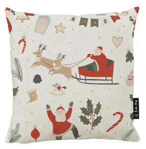 Federa decorativa a tema Natale 45x45 cm Happy Santa – Butter Kings