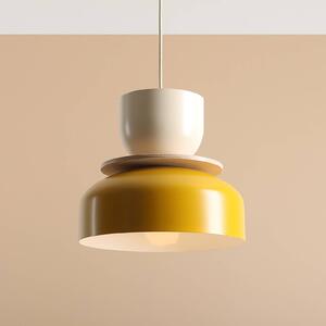 ALDEX Lampada a sospensione Uto, giallo/crema, paralume in metallo