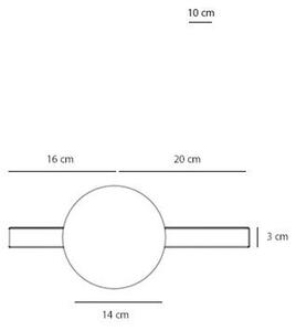 ALDEX Applique Garda, nero, metallo, vetro, a 1 luce