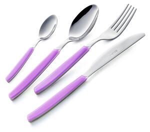 Servizio Set di Posate 24 pezzi in Acciaio Inox Eme Cromo Violetto 25