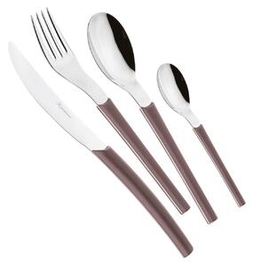 Servizio Set di Posate 24 pezzi in Acciaio Inox Eme Loto Nocciola 408