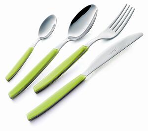 Servizio Set di Posate 24 pezzi in Acciaio Inox Eme Cromo Verde 737