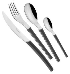Servizio Set di Posate 24 pezzi in Acciaio Inox Eme Loto Grigio 432
