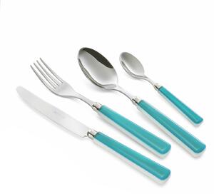 Servizio Set di Posate 24 pezzi in Acciaio Inox Eme Candy Turchese 311