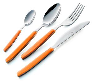 Servizio Set di Posate 24 pezzi in Acciaio Inox Eme Cromo Arancio 1235