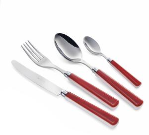 Servizio Set di Posate 24 pezzi in Acciaio Inox Eme Candy Rosso 187
