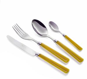 Servizio Set di Posate 24 pezzi in Acciaio Inox Eme Candy Giallo 124