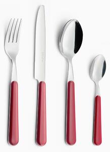 Servizio Set di Posate 24 pezzi in Acciaio Inox Eme Brio Rosso 11