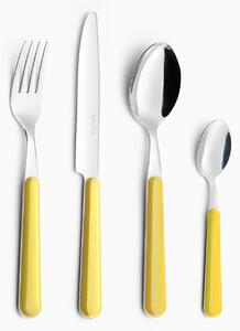Servizio Set di Posate 24 pezzi in Acciaio Inox Eme Brio Giallo 17
