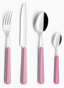 Servizio Set di Posate 24 pezzi in Acciaio Inox Eme Brio Fuxia 12