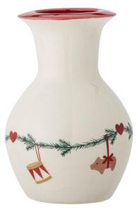 Vaso in gres bianco con motivo natalizio (altezza 16 cm) Yule - Bloomingville