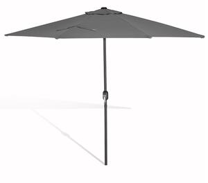 Ombrellone Mezzaluna a Parete da Giardino Parasole a Muro 270 cm in Poliestere Grigio