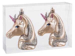 Decorazioni per albero di natale in set 2 pz 10 cm Unicorn – Casa Selección