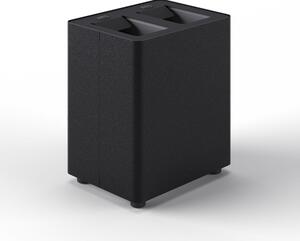 Pattumiera a 2 Scomparti Totale 16 L 33x25,5x39 cm con Contenitori Interni in Acciaio Verniciato Nero