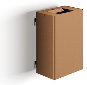 Pattumiera a Muro a 1 Scomparto da 35 L 39x25x56 cm con Contenitore Interno in Acciaio Verniciato Corten