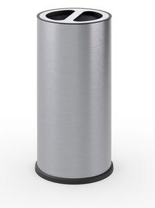 Pattumiera a Bidone Ø 35x71 cm 2 Scomparto da 35 L in Acciaio Inox Satinato