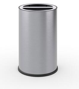 Pattumiera a Bidone Ø 45,5x70,5 cm 2 Scomparto da 50 L in Acciaio Inox Satinato