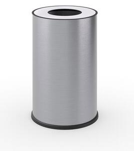 Pattumiera a Bidone Ø 45,5x70,5 cm 1 Scomparto 100 L in Acciaio Inox Satinato