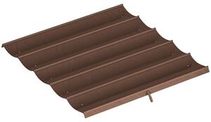 Telo per Pergola 250x255 cm con 10 Fori di Drenaggio in Poliestere Caffè