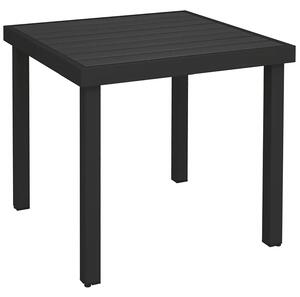 Tavolo da Giardino 78x78 cm Tavola da Pranzo Effetto Legno Nero